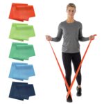 Sammons Preston 5pk Resistance Bands for Working Out, Color‑Coded Non‑Latex Exercise Bands, 5 ft Stretch Bands for Physical Therapy, Workout Bands for Strength, Flexibility & Toning - Image 2