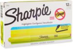 Sharpie Pocket Style Highlighters, Chisel Tip, Fluorescent Yellow, Box of 12 - Image 2