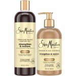 Shea Moisture Jamaican Black Castor Oil Clarifying Shampoo & Conditioner - Strengthen & Restore Sulfate-Free Shampoo & Conditioner Set with Shea Butter, ACV, and Peppermint Oil for Hair (2 Piece Set) - Image 2