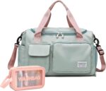 Small Gym Bag for Women, Travel Duffle Bag Carry On Weekender Bag with Shoe Compartment - Image 2