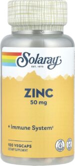 Solaray Zinc Amino Acid Chelate 50 mg VCapsules, 100 Count - Image 2