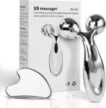 Stainless Steel Gua Sha and Face Roller Set, Facial Tool for Face Sculpting, Metal Skin Care, Massager for Women - Image 2