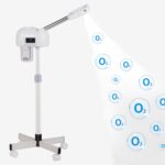 Stand Ozone Professional Facial Steamer with Digital Display, Adjustable Height & Rolling Base, Timer Function, 360° Rotatable Nozzle, Hot Mist Function, Use for Home, Salon SPA (White) - Image 2