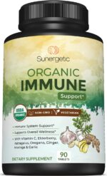 USDA Organic Immune Support Supplement – Organic Immune Health Supplement with Vitamin C, Elderberry, Astragalus, Oregano, Ginger, Moringa & Garlic – Organic Immune System Support - 90 Immune Tablets - Image 2