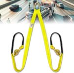 V-Bridle Tow Strap 2" x 4' with Snap Hooks, Cordura Sleeve, and Axle Straps | D-Ring for Enhanced Stability | Recovery Strap 5500lbs Load for Car Towing, Rollback, Flatbed, Tow Truck - Image 2