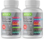 VITEEY 11 in 1 Immune Support Supplement - Immune Defense with Vitamin D3, B6, Echinacea, Turmeric, Rose-HIPS, Selenium, BioPerine, Ginger, Elderberry Vitamin C and Zinc - 120 Count - Image 2