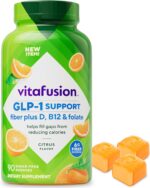 Vitafusion GLP-1 Support Fiber Plus Vitamins D, B12 and Folate Gummy Vitamins, Citrus Flavor, Sugar Free, 90 Count, 30 Day Supply - Image 2