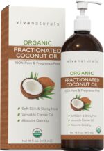 Viva Naturals Organic Fractionated Coconut Oil, 16 fl oz – Skin & Hair Moisturizer, Massage Oil, Carrier Oil for Essential Oils - Image 2