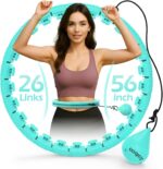 Weighted Hula Circle with 26/32 Links(56-66 Inch) for Adults Weight Loss, Infinity Fitness Hoop Plus Size, for Women Smart Exercise Equipment - Image 2