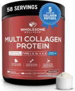 Wholesome Wellness Premium Multi Collagen Peptides Protein Powder for Women and Men, 5 Types of Hydrolyzed Collagen, Grass-Fed, Non-GMO & Unflavored, Pure Protein for Youthful Skin & Joint Recovery - Image 2