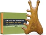 Wooden Gua Sha Facial Tool, Ergonomic Guasha Tool for Face Contour & Jawline Sculpting Massager – Natural Sandalwood Lymphatic Face Massage Tool for Puffiness & Stress Relief, Gift for Women - Image 2
