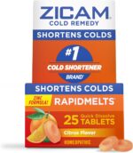 Zicam Zinc Cold Remedy RapidMelts,Citrus Flavor, Homeopathic, Pre-Cold Medicine, Shortens Cold Duration, 25 Count - Image 2